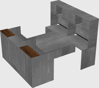 Shared u-shaped reception desks
