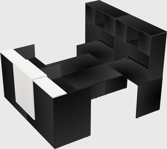 Shared u-shaped reception desks