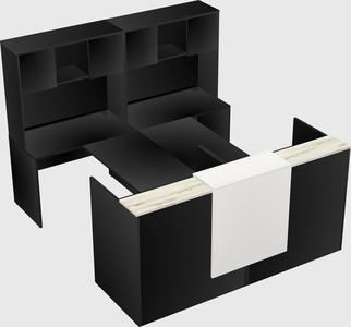 Shared u-shaped reception desks