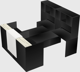 Shared u-shaped reception desks