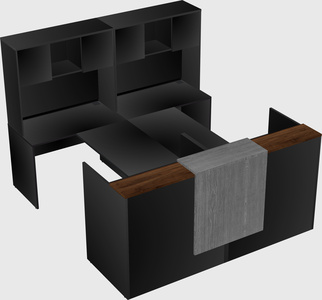 Shared u-shaped reception desks