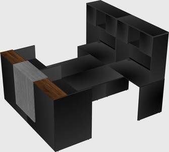 Shared u-shaped reception desks