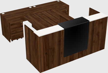 Shared u-shaped reception desks
