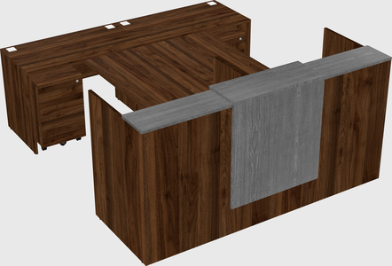 Shared u-shaped reception desks