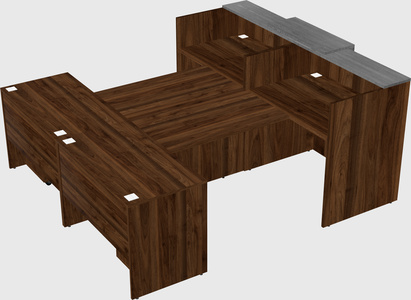 Shared u-shaped reception desks