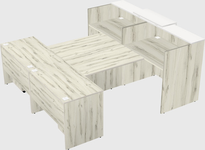 Shared u-shaped reception desks