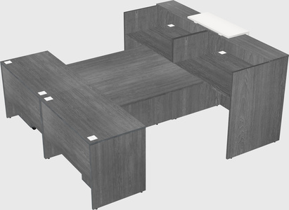 Shared u-shaped reception desks