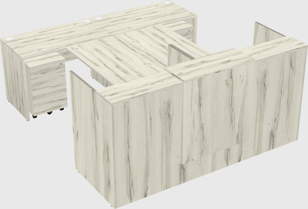 Shared u-shaped reception desks