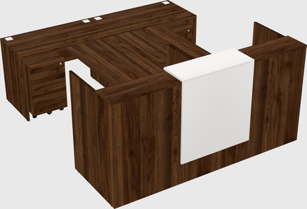 Shared u-shaped reception desks