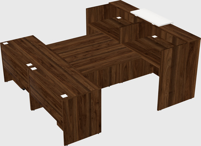 Shared u-shaped reception desks