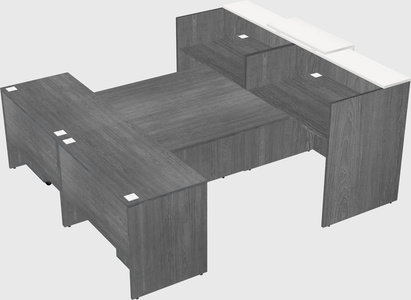 Shared u-shaped reception desks