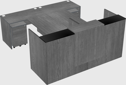 Shared u-shaped reception desks