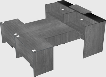 Shared u-shaped reception desks