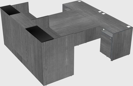 Shared u-shaped reception desks