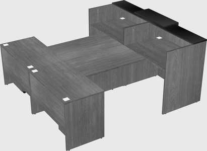 Shared u-shaped reception desks