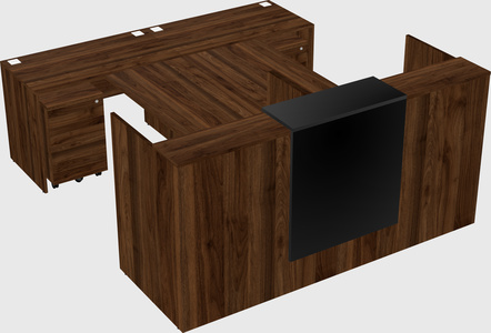 Shared u-shaped reception desks