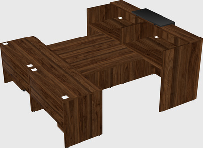Shared u-shaped reception desks