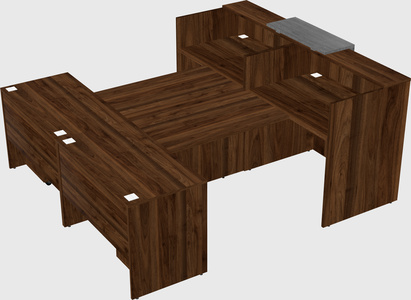 Shared u-shaped reception desks