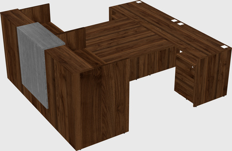 Shared u-shaped reception desks