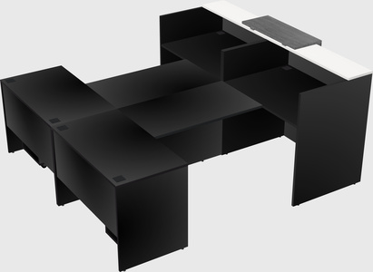 Shared u-shaped reception desks