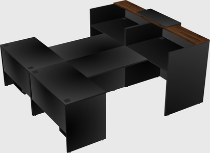 Shared u-shaped reception desks