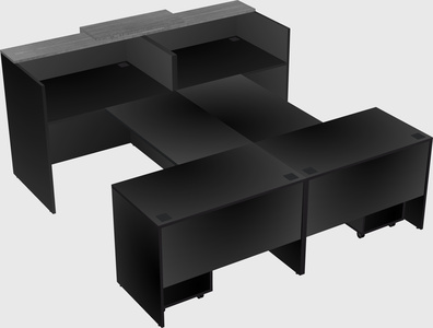 Shared u-shaped reception desks