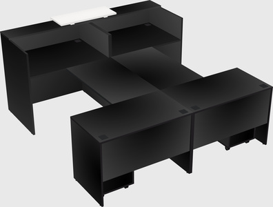 Shared u-shaped reception desks