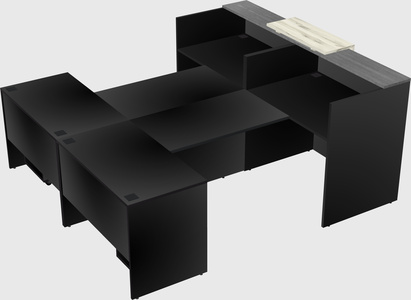 Shared u-shaped reception desks