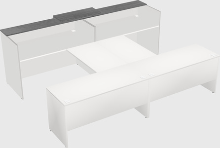 Shared u-shaped reception desks