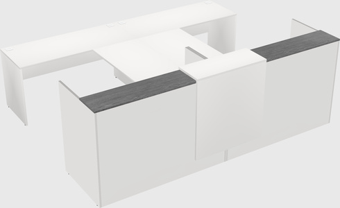 Shared u-shaped reception desks