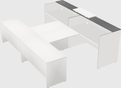 Shared u-shaped reception desks