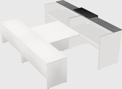 Shared u-shaped reception desks