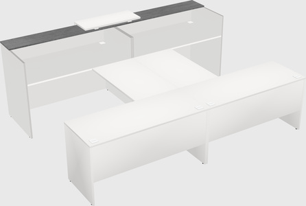 Shared u-shaped reception desks