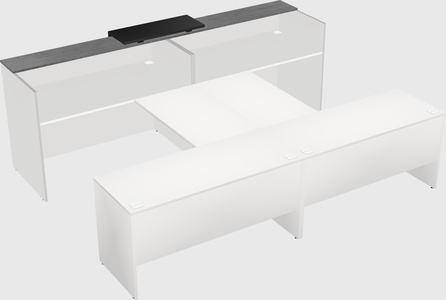 Shared u-shaped reception desks