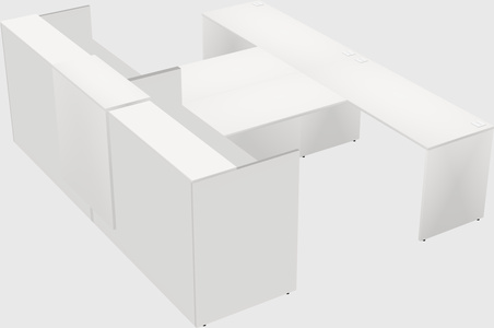 Shared u-shaped reception desks