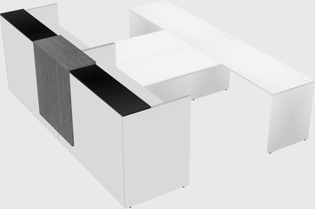 Shared u-shaped reception desks