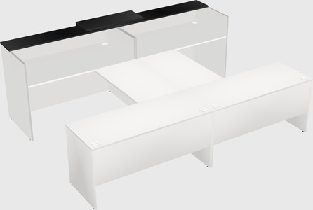 Shared u-shaped reception desks