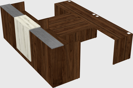 Shared u-shaped reception desks