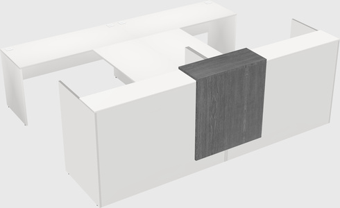 Shared u-shaped reception desks