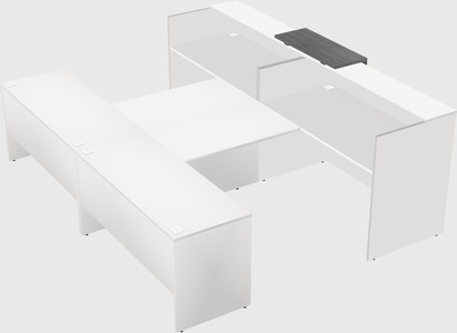 Shared u-shaped reception desks