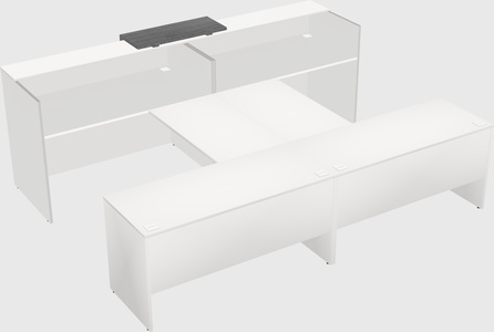 Shared u-shaped reception desks