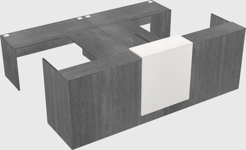 Shared u-shaped reception desks