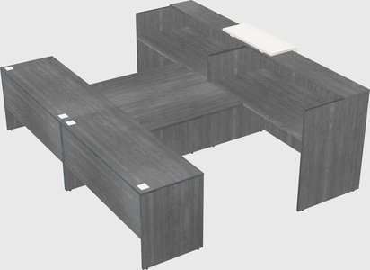 Shared u-shaped reception desks