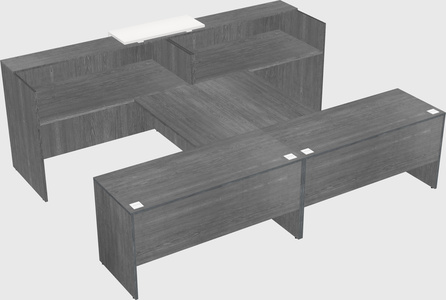 Shared u-shaped reception desks