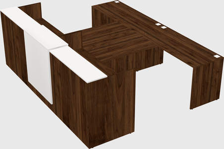 Shared u-shaped reception desks