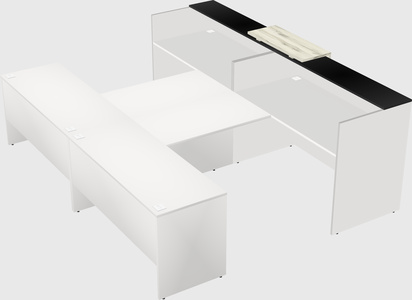 Shared u-shaped reception desks