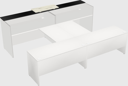 Shared u-shaped reception desks