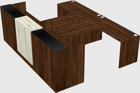 Shared u-shaped reception desks