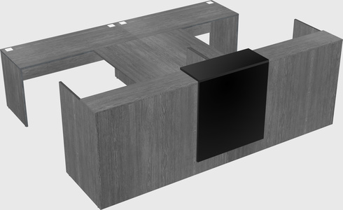 Shared u-shaped reception desks