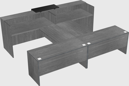 Shared u-shaped reception desks